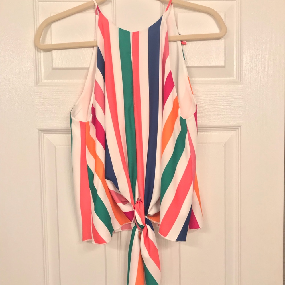 Vestique multi- colored stripe tank
